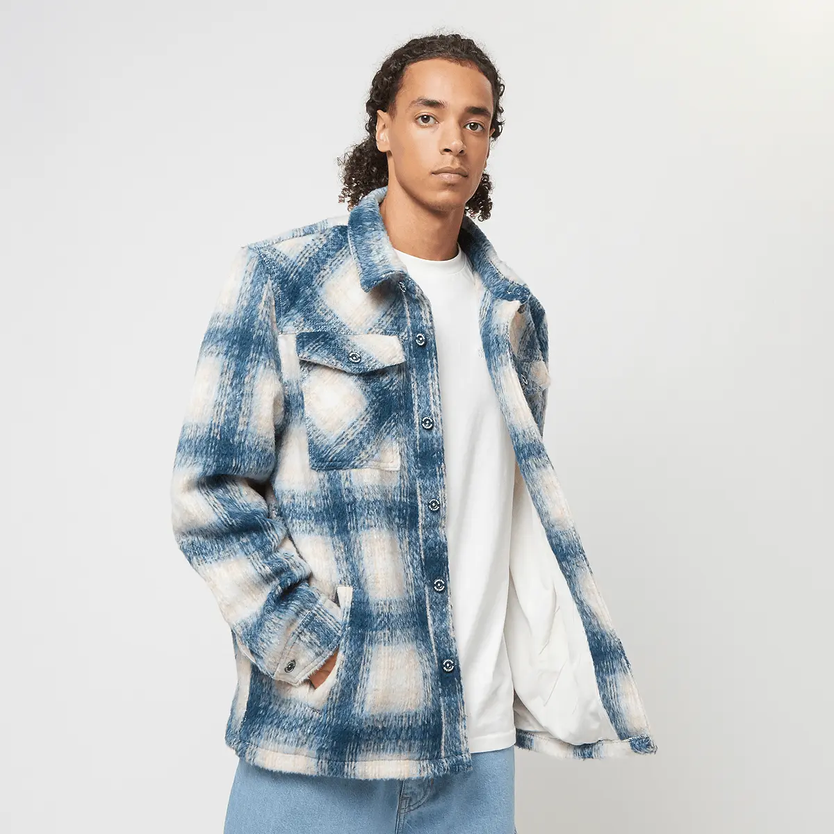 

Куртка Smoke Rise Plaid Flannel Overshirt, синий/бежевый