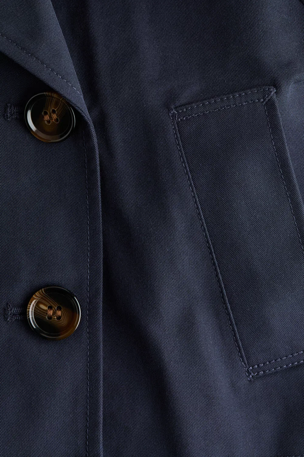 Тренч из саржи H&M, Marineblau — фото 2