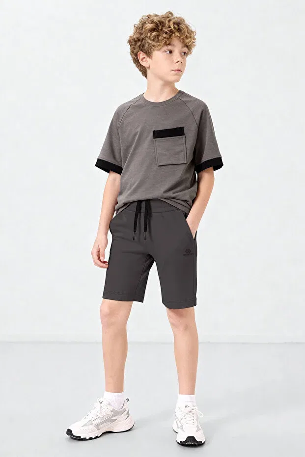Детские шорты для мальчиков хлопковые Tommy Life, Anthracite — фото 3