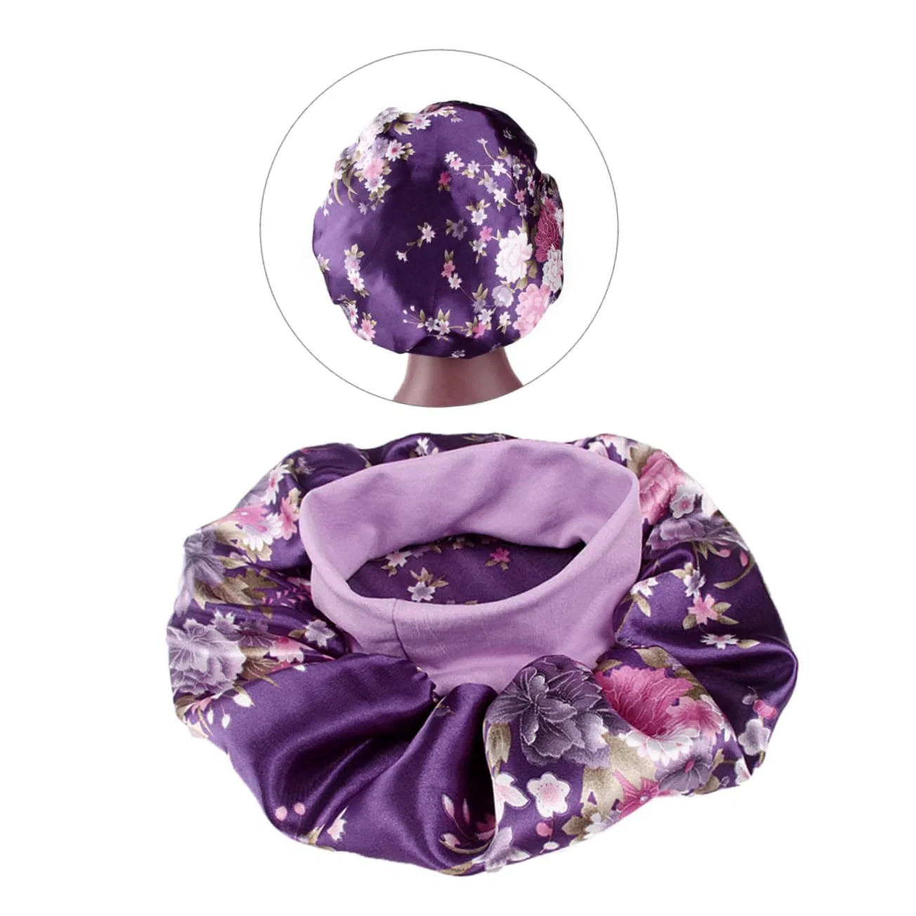 Шапочка для душа Satin, Amosfun, Purple — фото 3