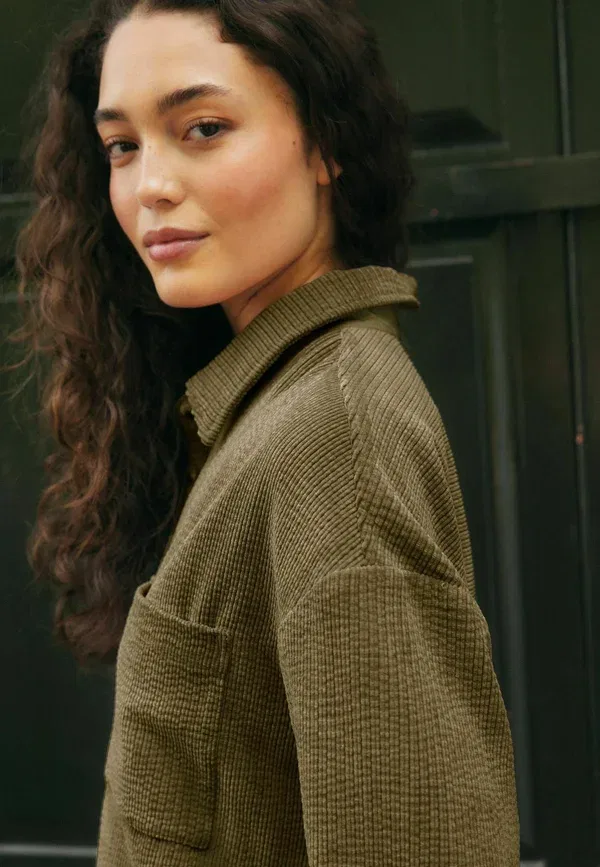 Блузка длинным рукавом, однотонная Long sleeve Next, Khaki Green, зеленый/хаки — фото 2