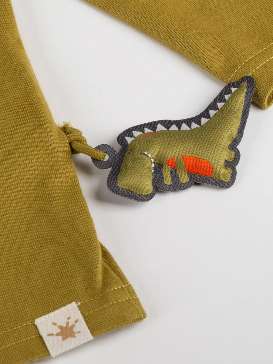 Футболка SIGIKID 'Langarmshirt Dino Fun' зеленого цвета — фото 3