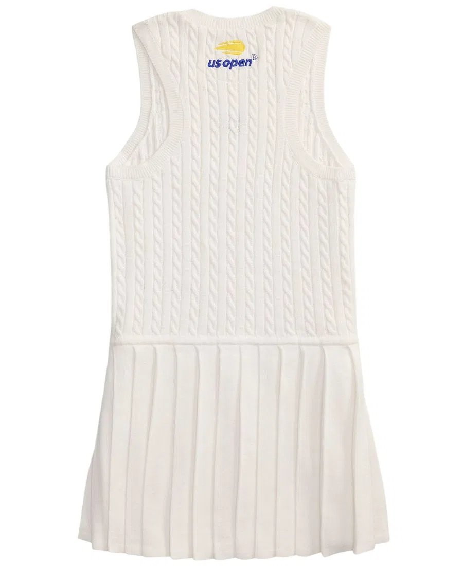 Платье-свитер без рукавов с принтом US Open Polo Ralph Lauren, Ceramic White — фото 2