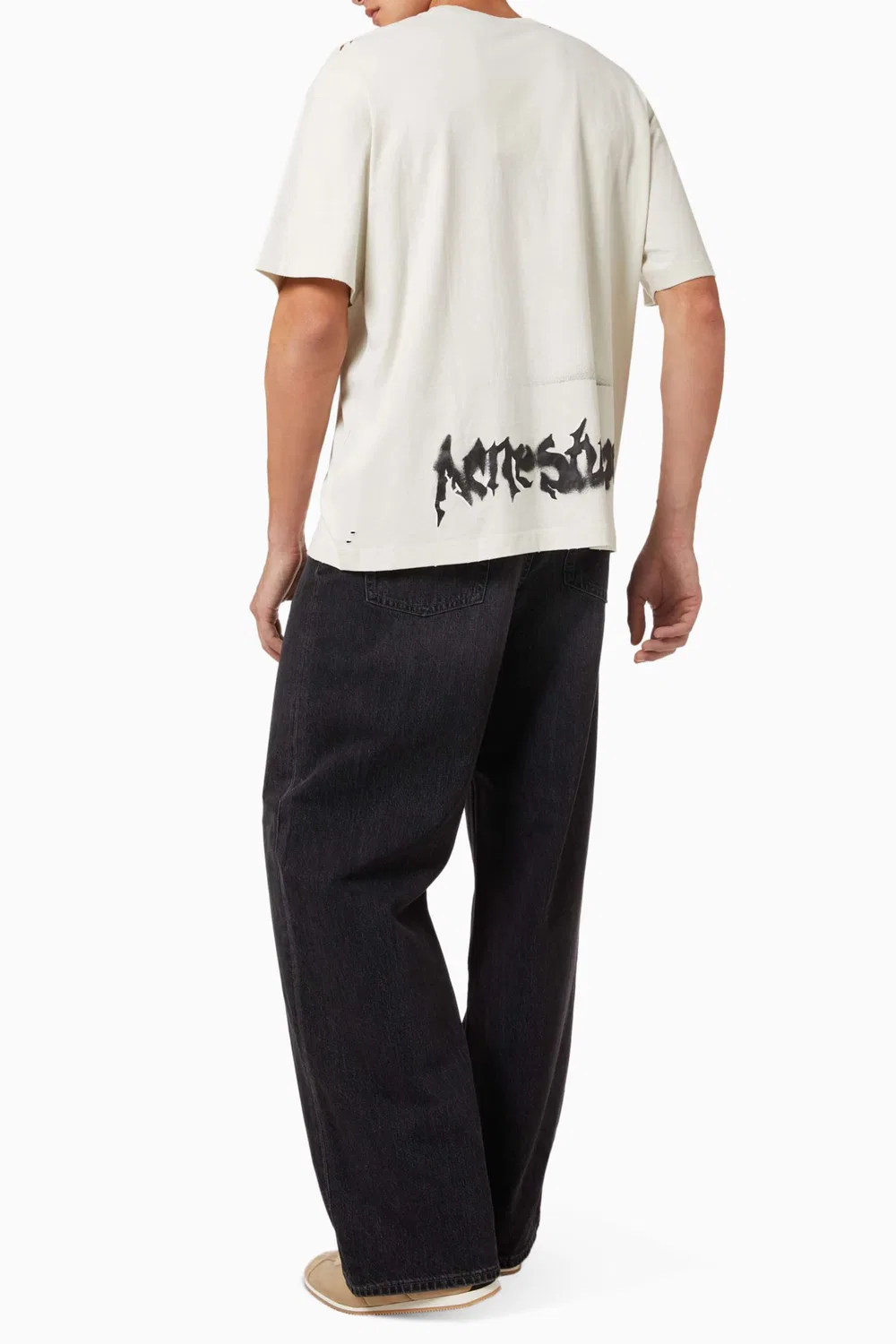 Футболка с принтом Gothic Logo Acne Studios — фото 3