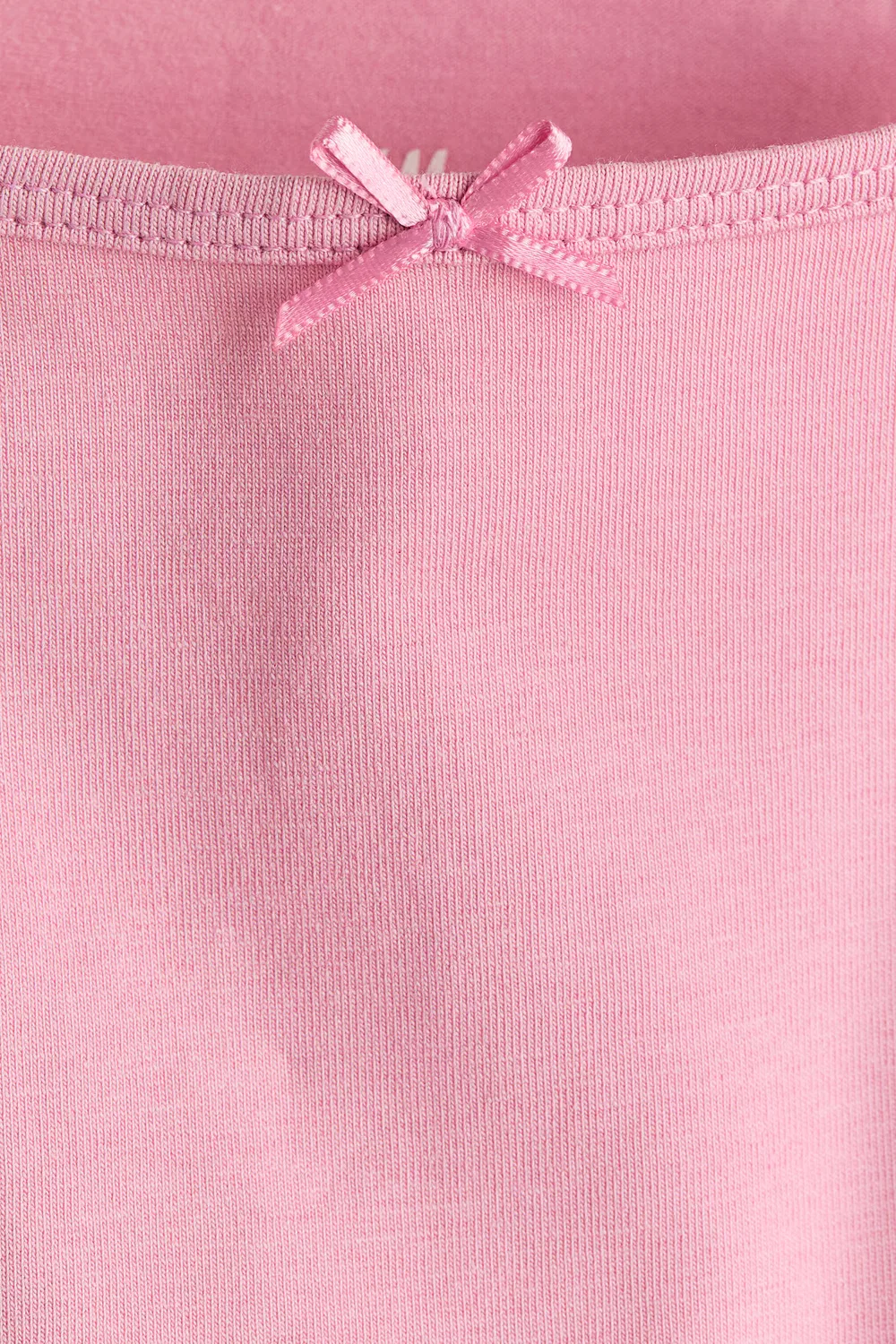 Набор из 5 хлопковых маек H&M, Rosa/Dunkles Mattrosa — фото 3