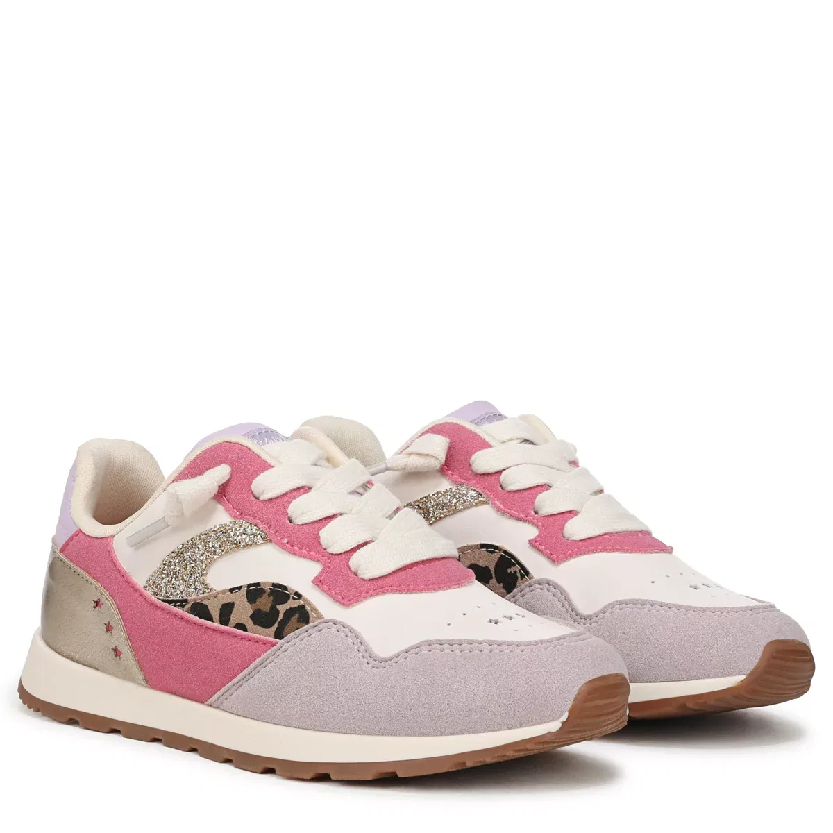 Детские кроссовки для девочек с глиттером Blowfish Malibu Kids, Pink Multi Faux Suede — фото 2