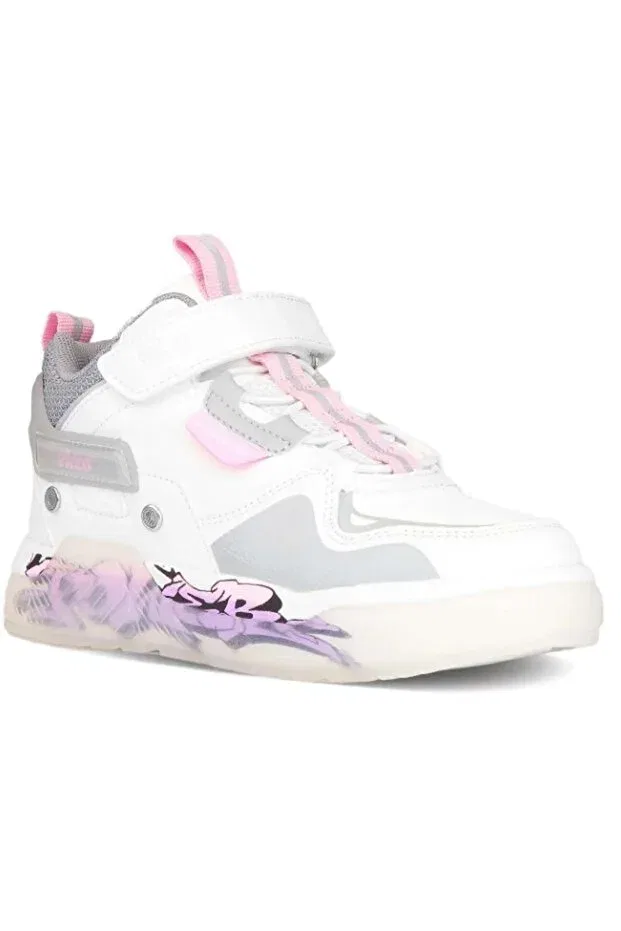Детские ботинки для девочек на плоской подошве Martis light girl preschool white boots Vicco, White — фото 3