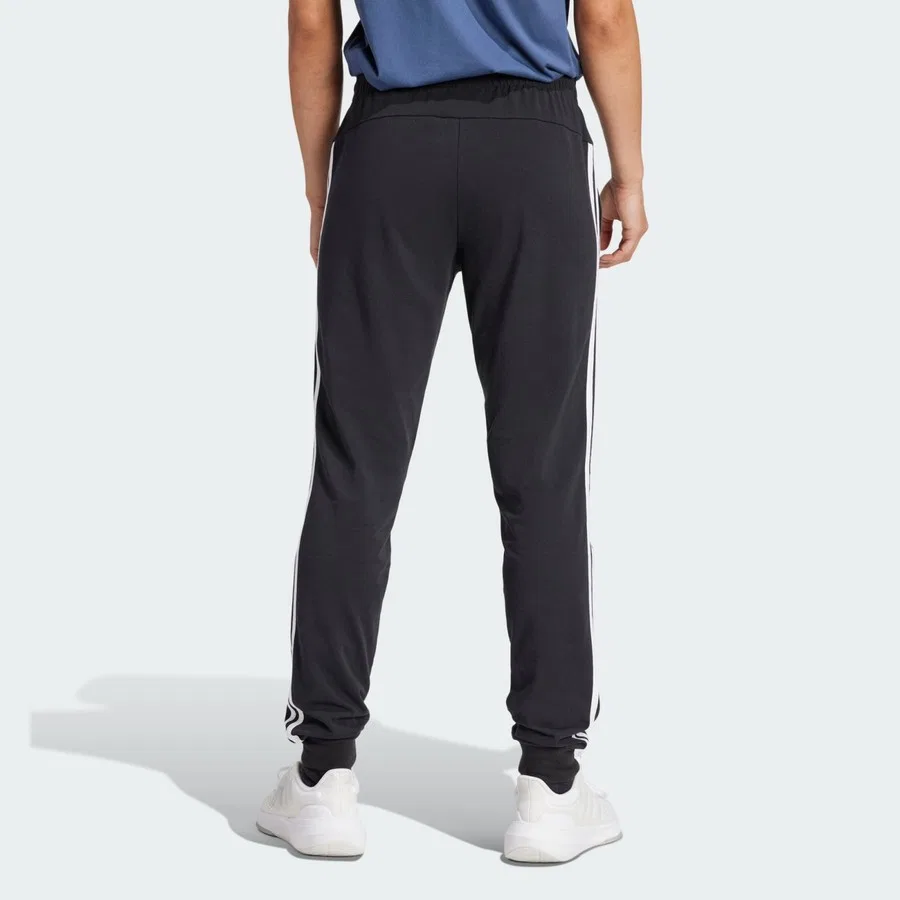 Спортивные штаны adidas Essentials Single Jersey 3-Stripes, Черно-белый — фото 2