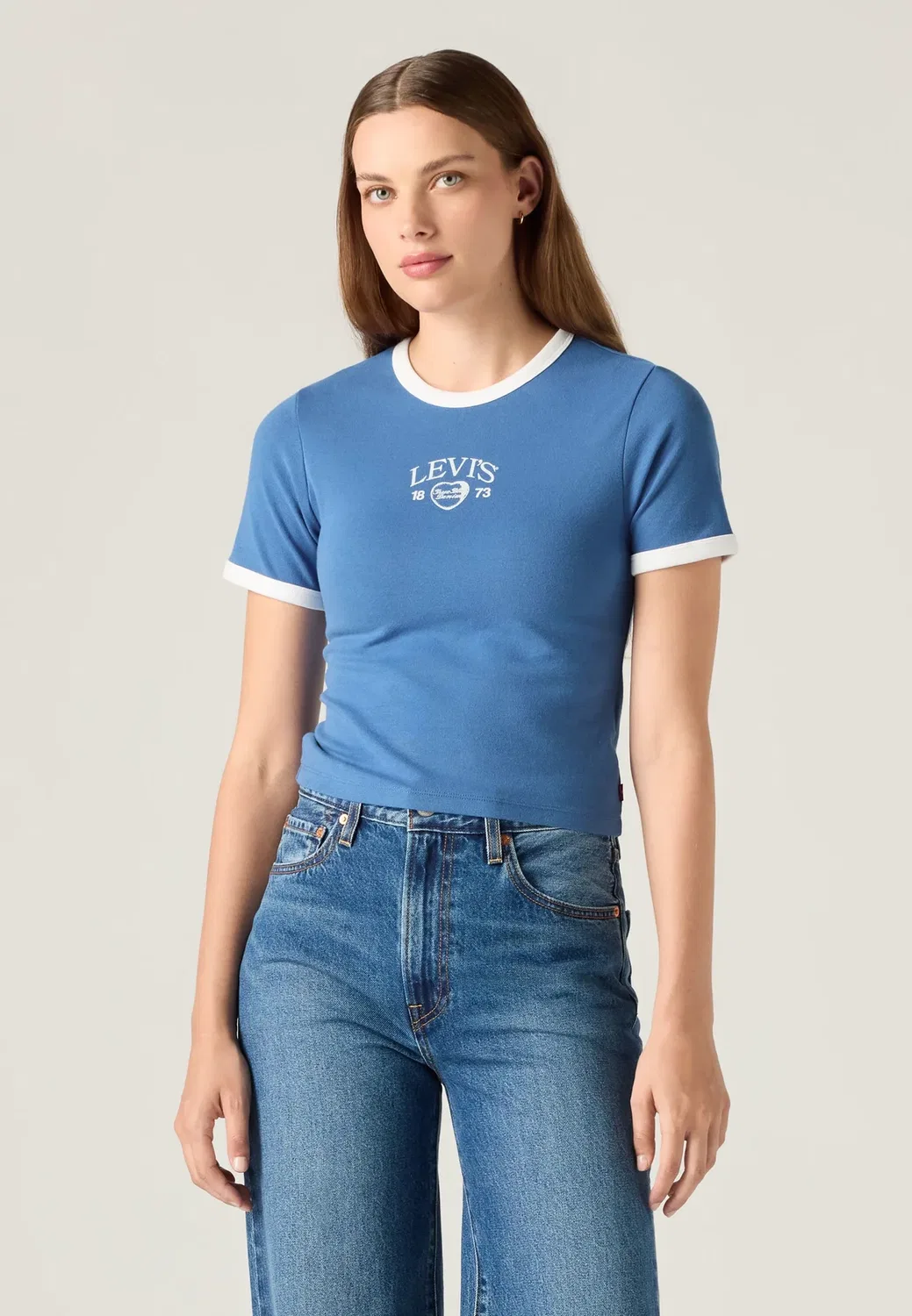 Укороченная футболка Hayes - футболка с принтом Levi'S, Blue — фото 2