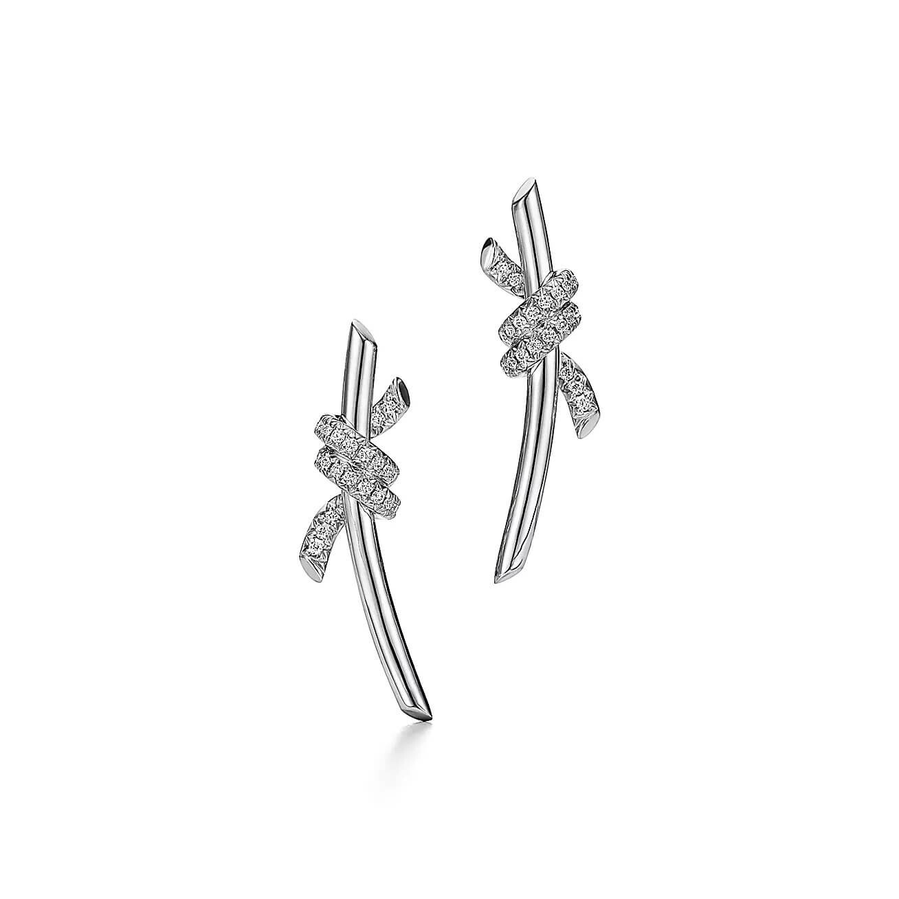 

Серьги Tiffany Knot, белое золото/бриллианты