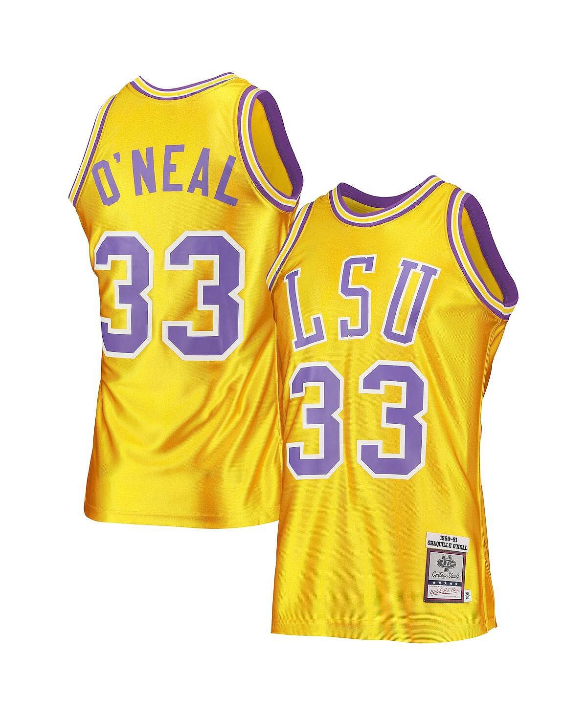 

Мужская футболка shaquille o'neal gold lsu tigers 1990-91 гг. Mitchell & Ness