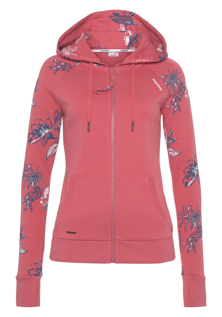 

Толстовка с капюшоном на молнии KangaROOS Zip-Up Hoodie, розовый