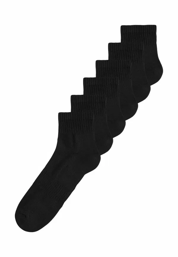 Носки спортивные 6 пар, хлопок, Sports mid trainers socks, Next, черный
