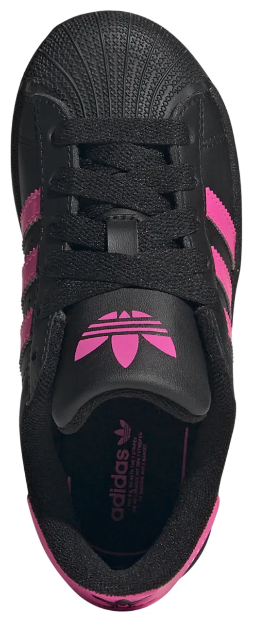Детские кеды Superstar II Adidas, розовый/черный — фото 4