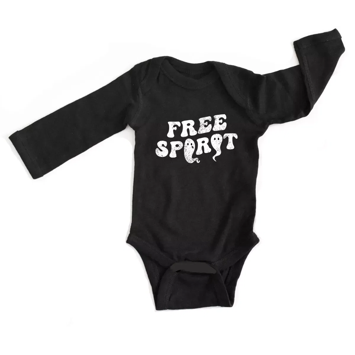 Детское боди с длинным рукавом Free Spirit Ghost Distressed The Juniper Shop, Black