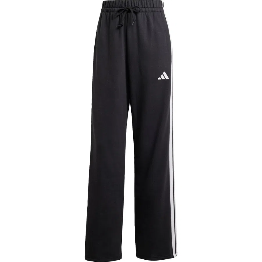 Спортивные штаны с тремя полосками Sportswear Essentials 3-Stripes Open Hem French Terry, adidas, Черный — фото 3