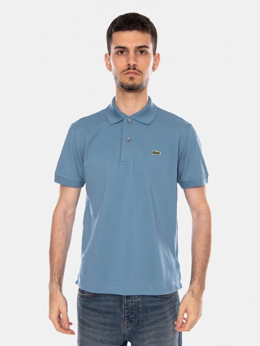 Футболка LACOSTE 'S/S T-SHIRT' синего цвета — фото 2