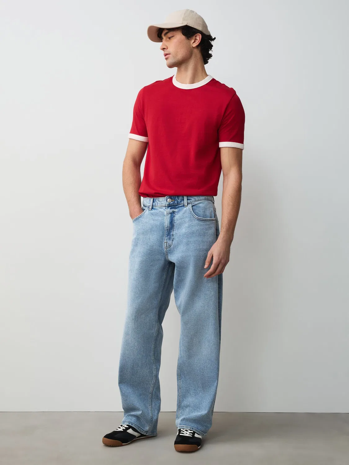 Джинсы свободного кроя Bleach Blue Denim Next, голубой — фото 2