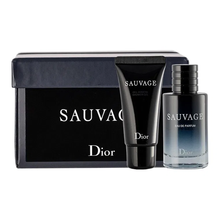 Мужской набор ароматов с гелем для душа, модель Wild Fragrance, DIOR, 10 мл + 20 мл, Black