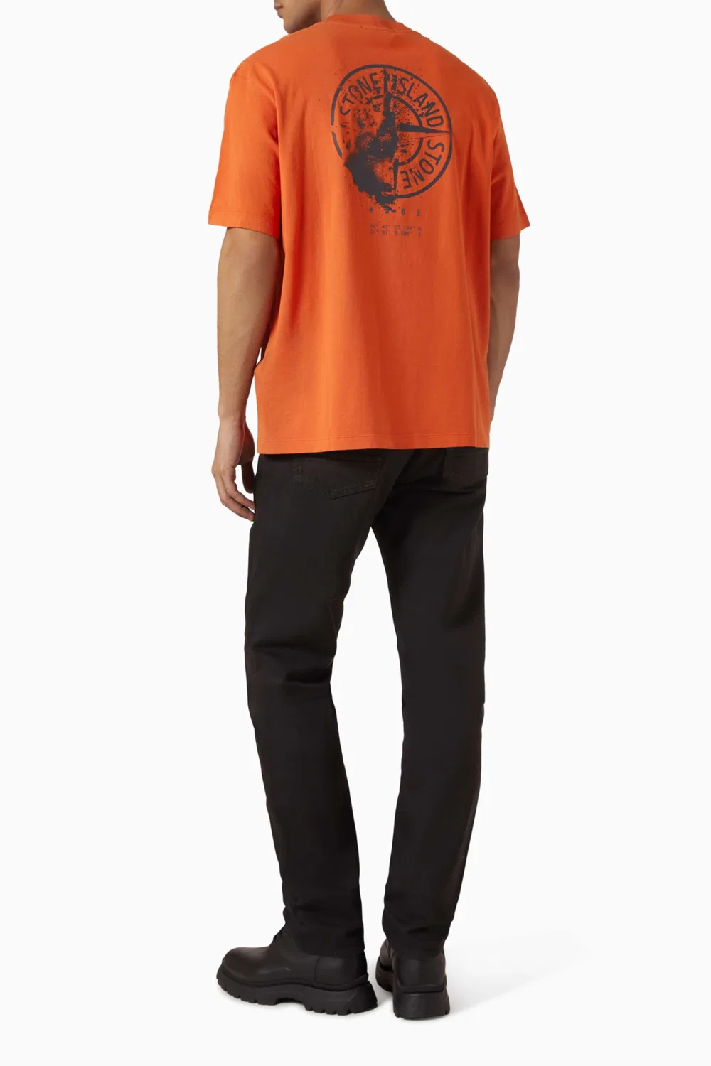 Футболка с принтом из органического хлопкового джерси Stone Island — фото 2