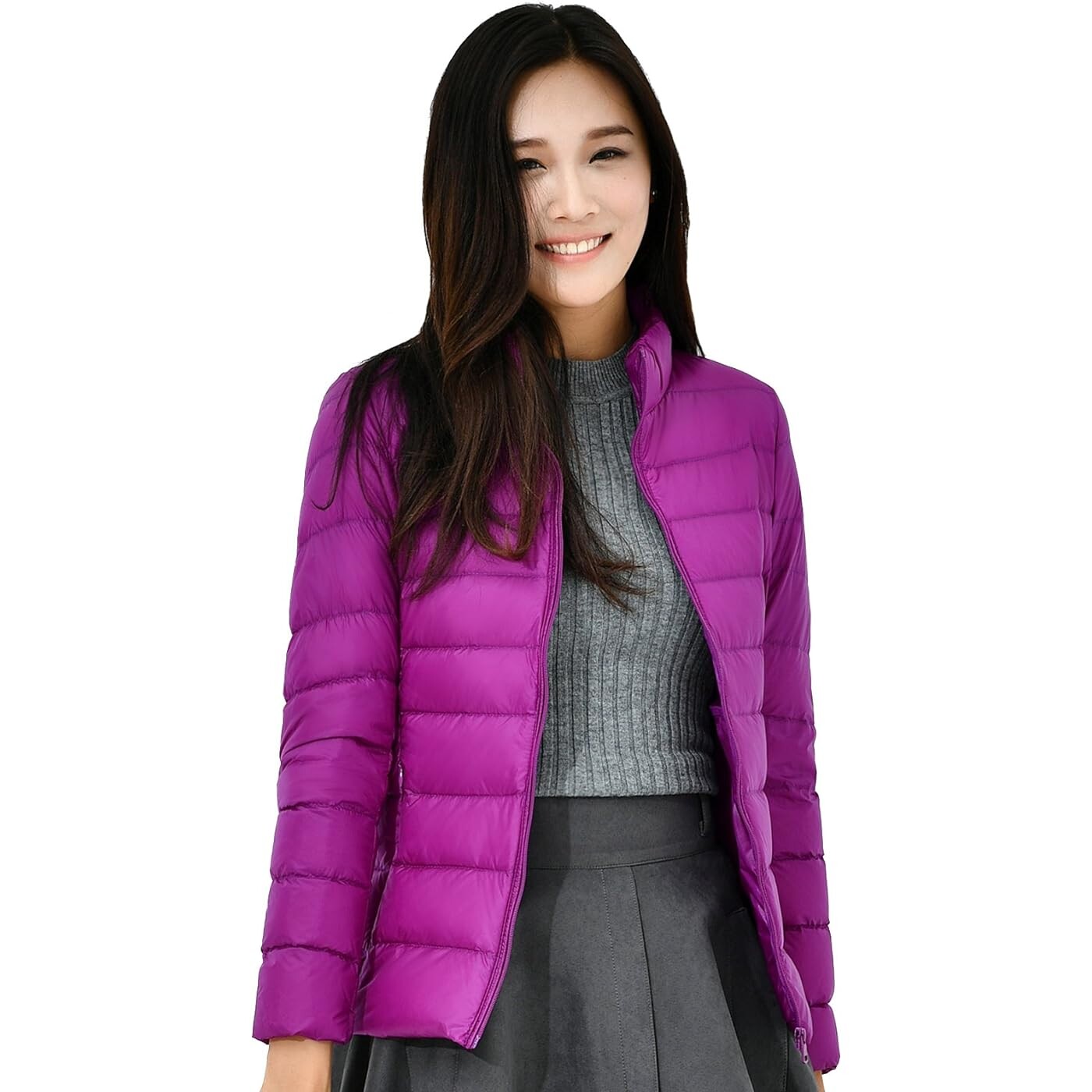 

Пуховик Mangadua Lightweight Packable Stand Collar Duck Down, фиолетовый