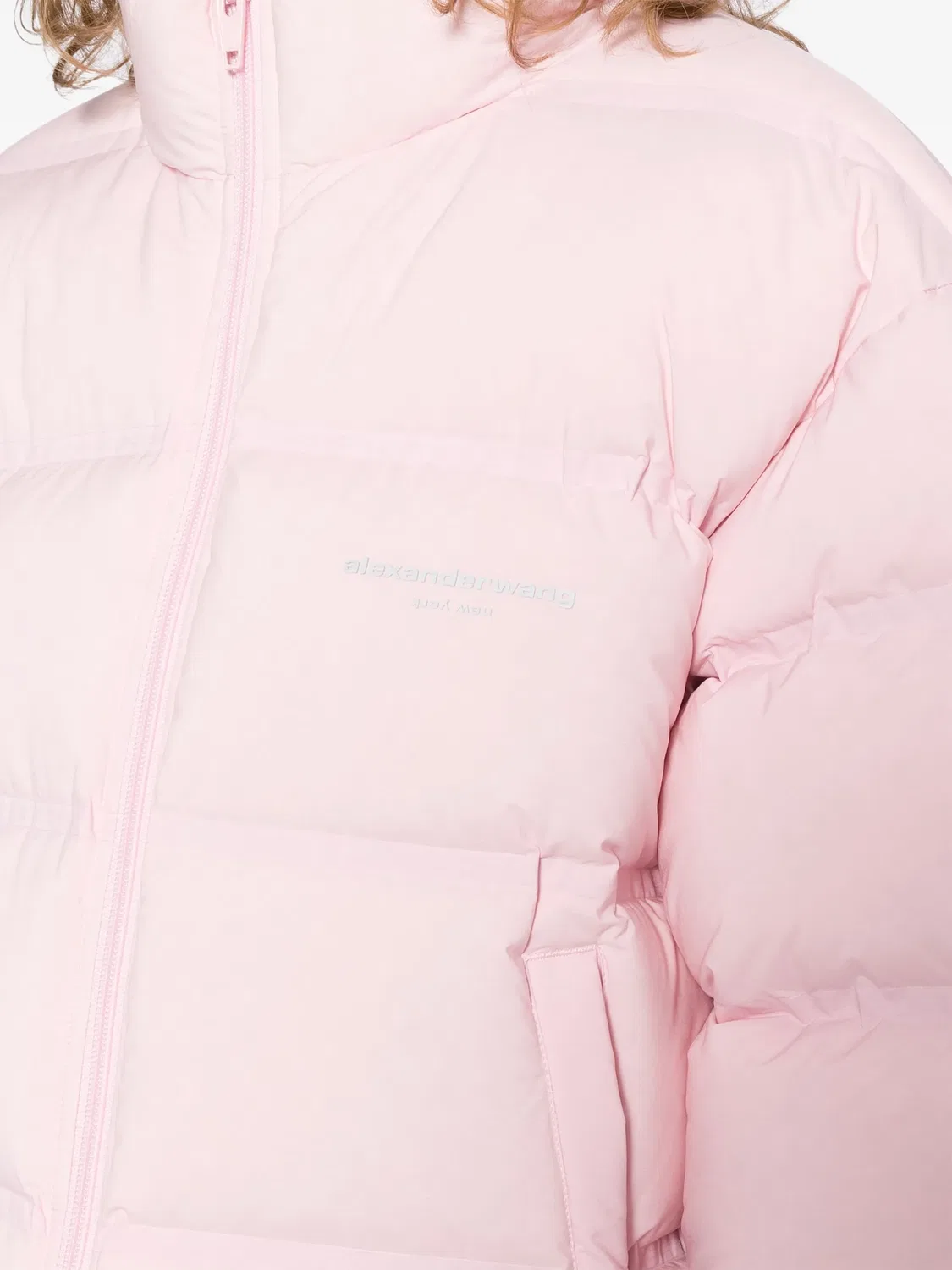 Короткая пуховая куртка - розовая Alexander Wang, розовый — фото 2
