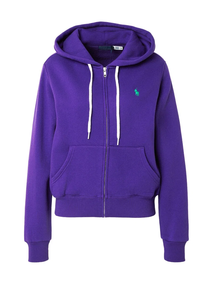Худи на молнии Polo Ralph Lauren темно-фиолетового цвета