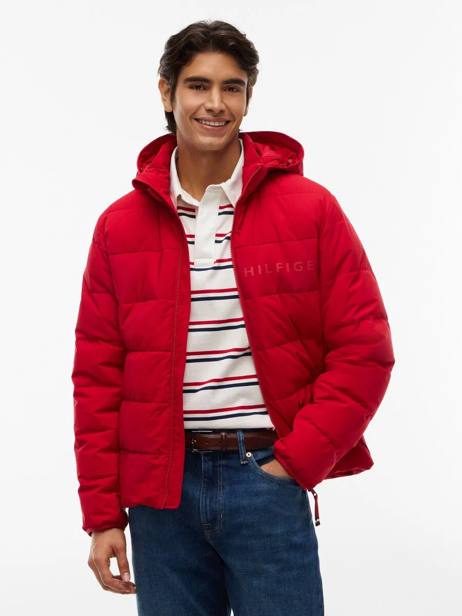 Зимняя куртка TOMMY HILFIGER красного цвета — фото 2