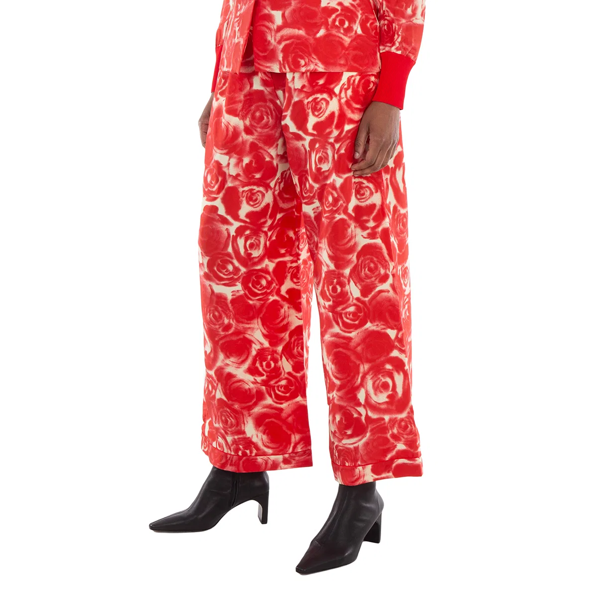 Брюки прямого кроя с принтом Straight Leg Rose Print Trousers Burberry, Pillar Ip Pattern — фото 2