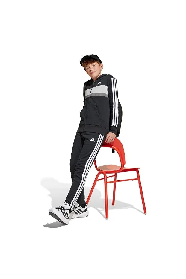 Детский спортивный костюм для девочек с длинным рукавом Adidas, Black — фото 2