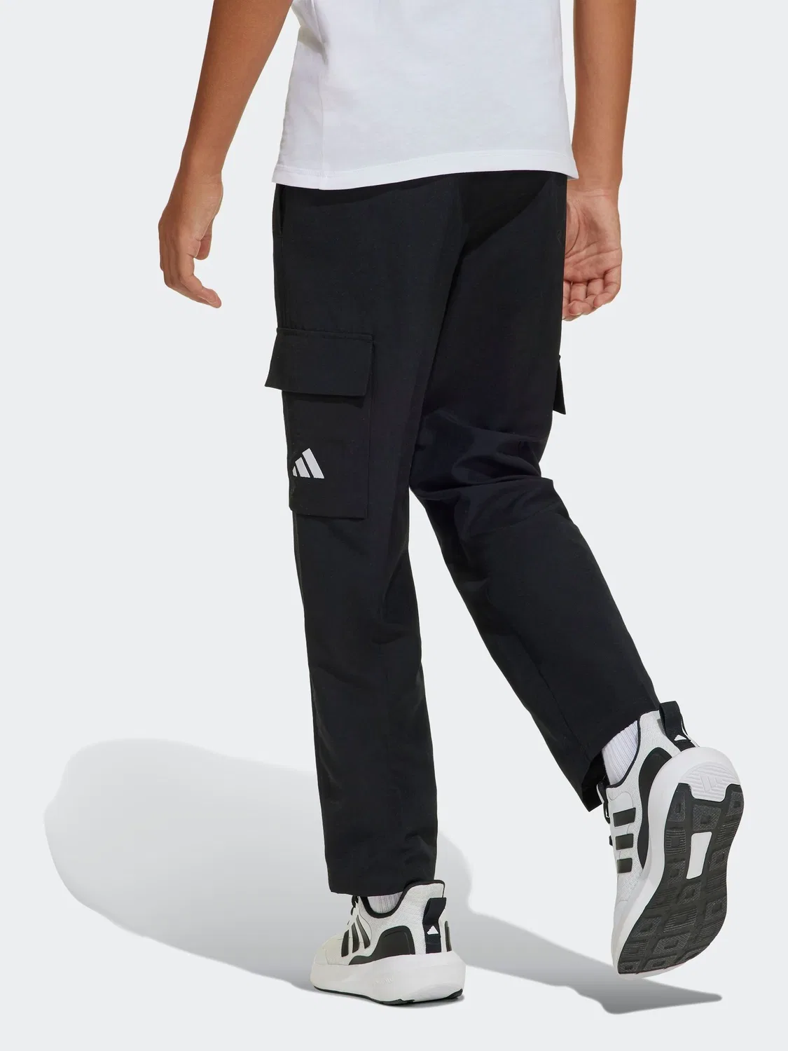 Штаны карго джоггеры adidas Originals Essentials Climacool, черные — фото 2