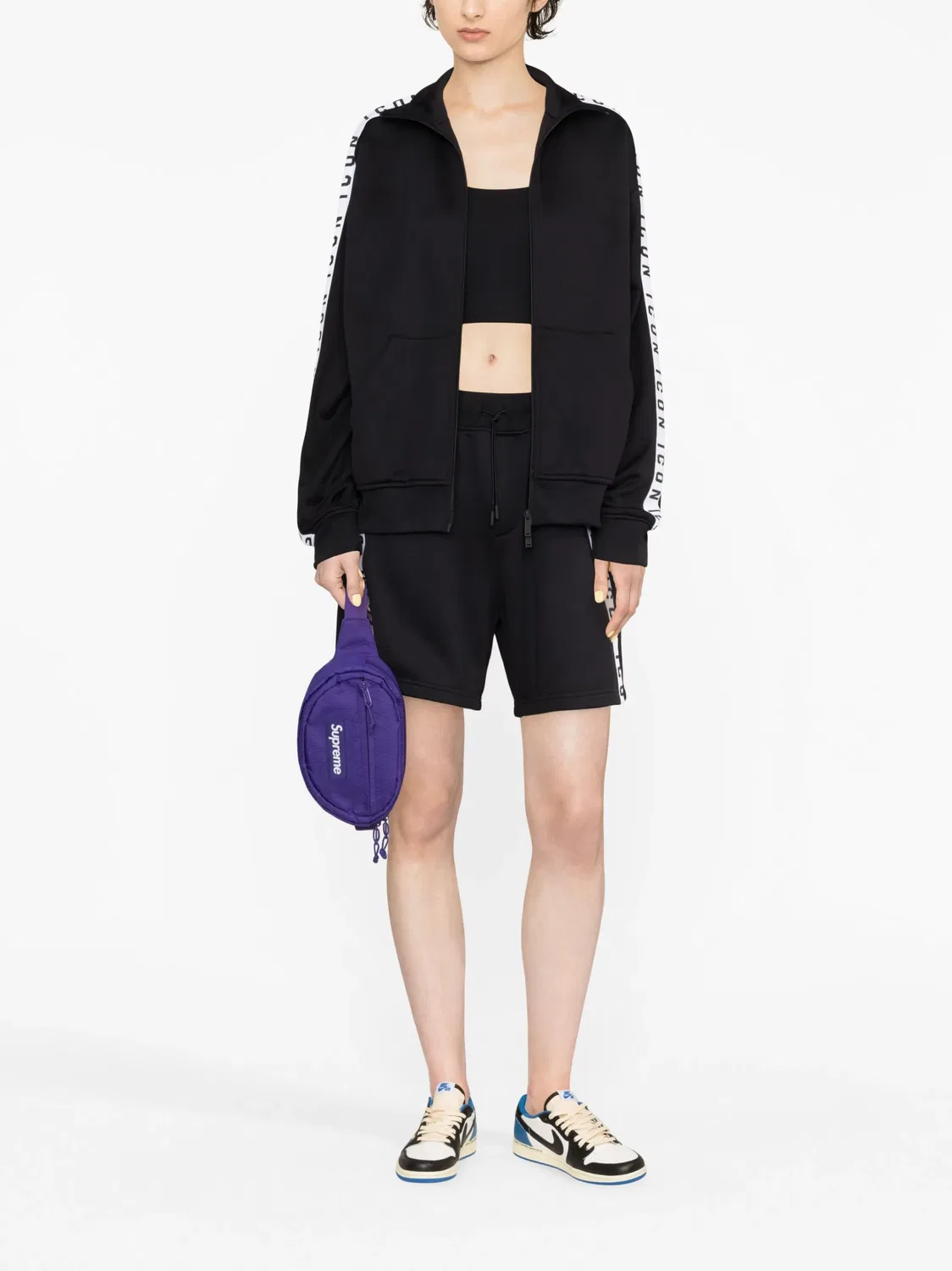 Куртка с молнией в стиле funnel-neck DSQUARED2, черный — фото 4