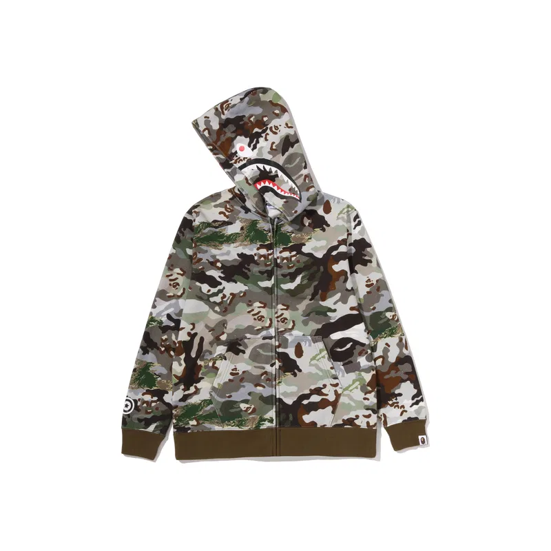 Детский худи с принтом A BATHING APE, Grd Green