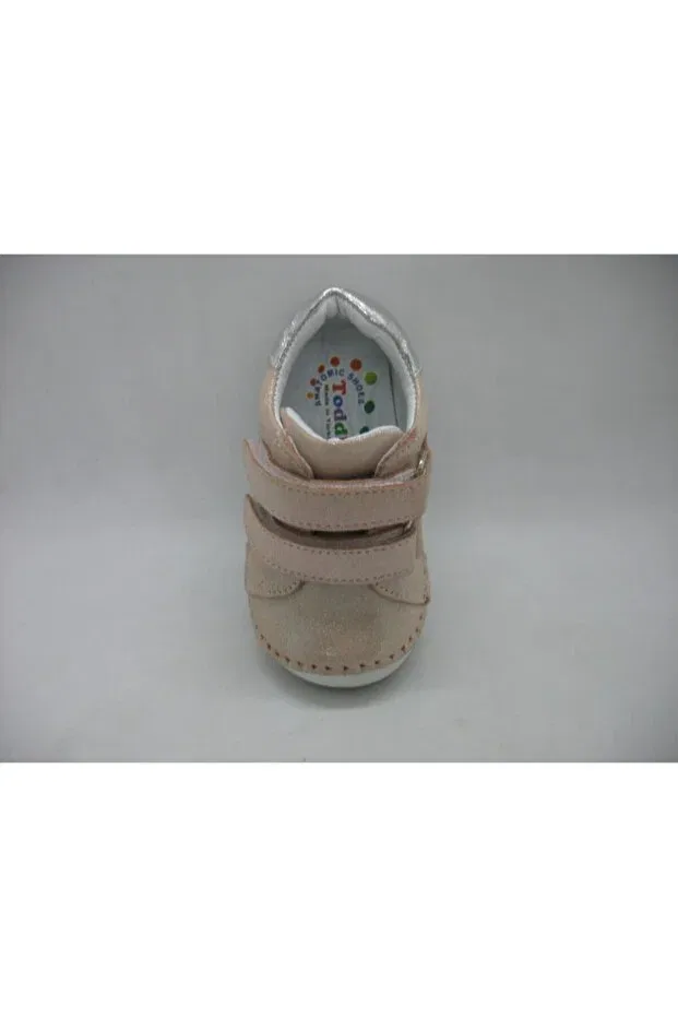 Детские кожаные ортопедические туфли для первых шагов Toddler, Pink — фото 3