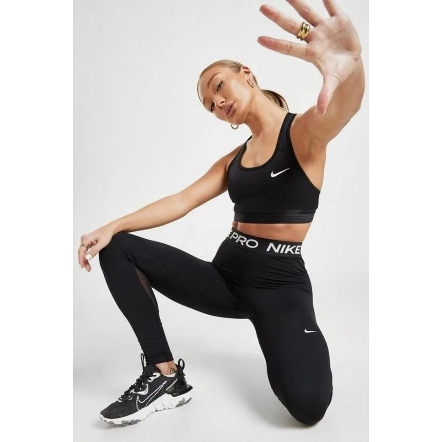 Тайтс Nike Pro с сетчатыми вставками, Черный — фото 2