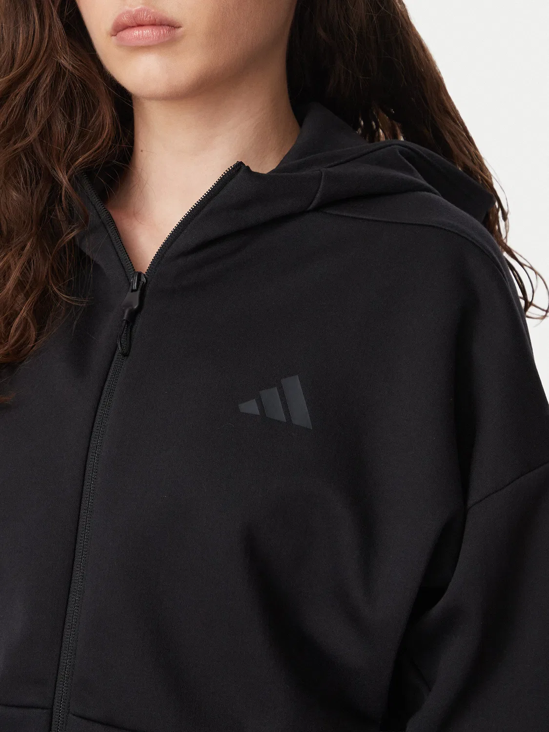 Женская толстовка стандартного кроя Z.N.E. Full Zip Adidas, черный — фото 4