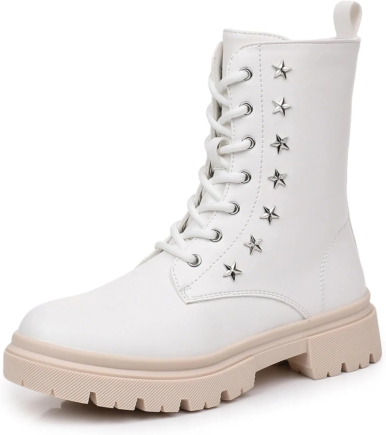 Детские ботинки для девочек с боковой молнией Ahannie, White/Star