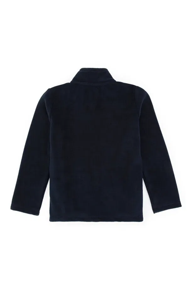Детский флисовое свитшот для девочек с длинным рукавом U.S. Polo Assn., Light Navy Blue — фото 4