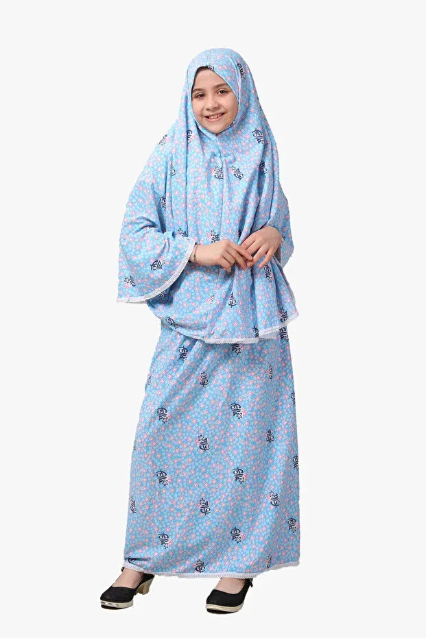 Детское платье для девочек хлопковое Child Prayer Dress Dakka Kadima, Blue
