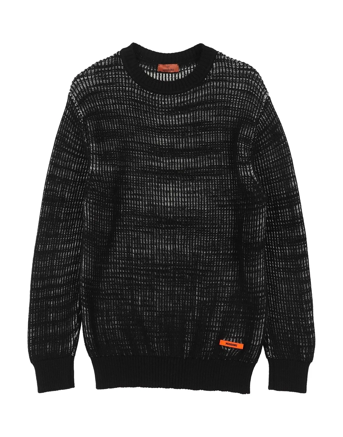 Детский свитер из шерсти с воротником-гольф Missoni, черный