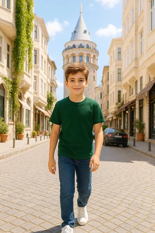 Детская футболка хлопковая для девочек Cloise, Green