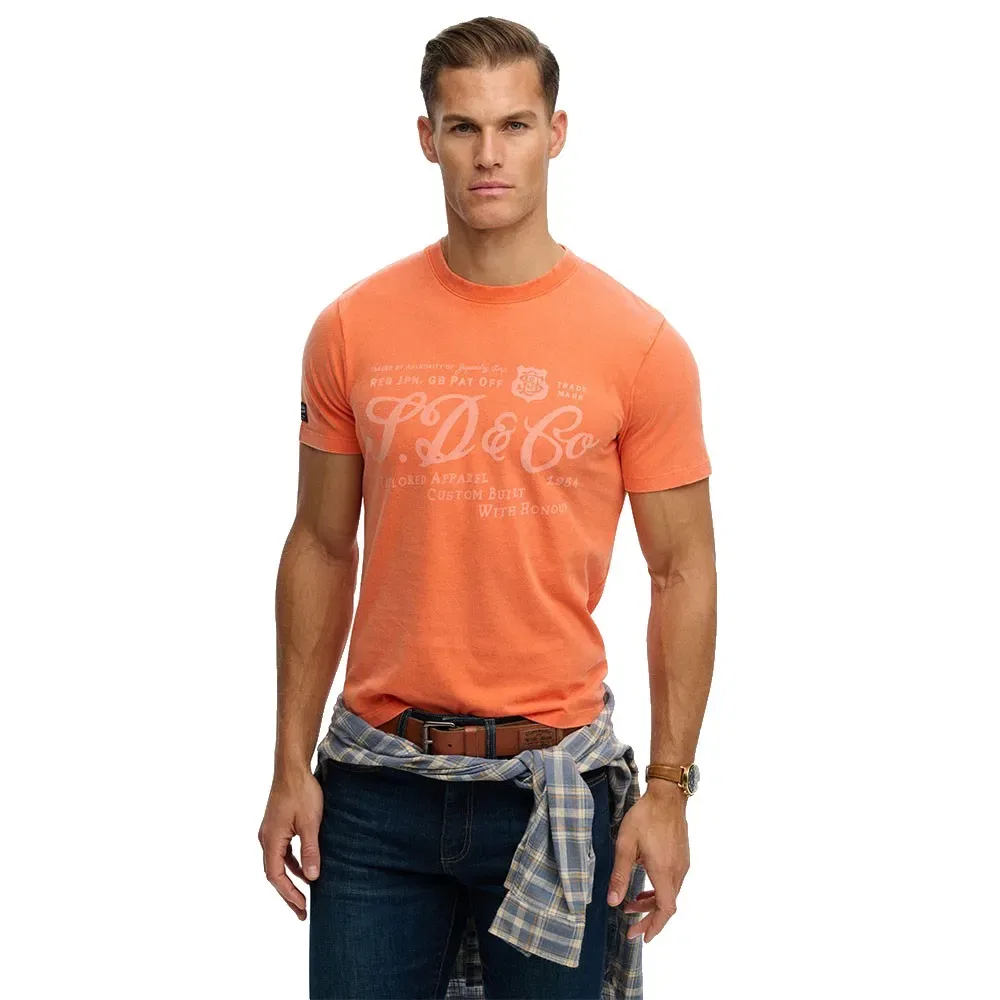 Футболка с коротким рукавом Relaxed Fit Superdry Industry Worker, оранжевый