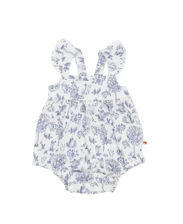 Детский комбинезон-боди с рюшами для девочек Petite Hailey, Blue French