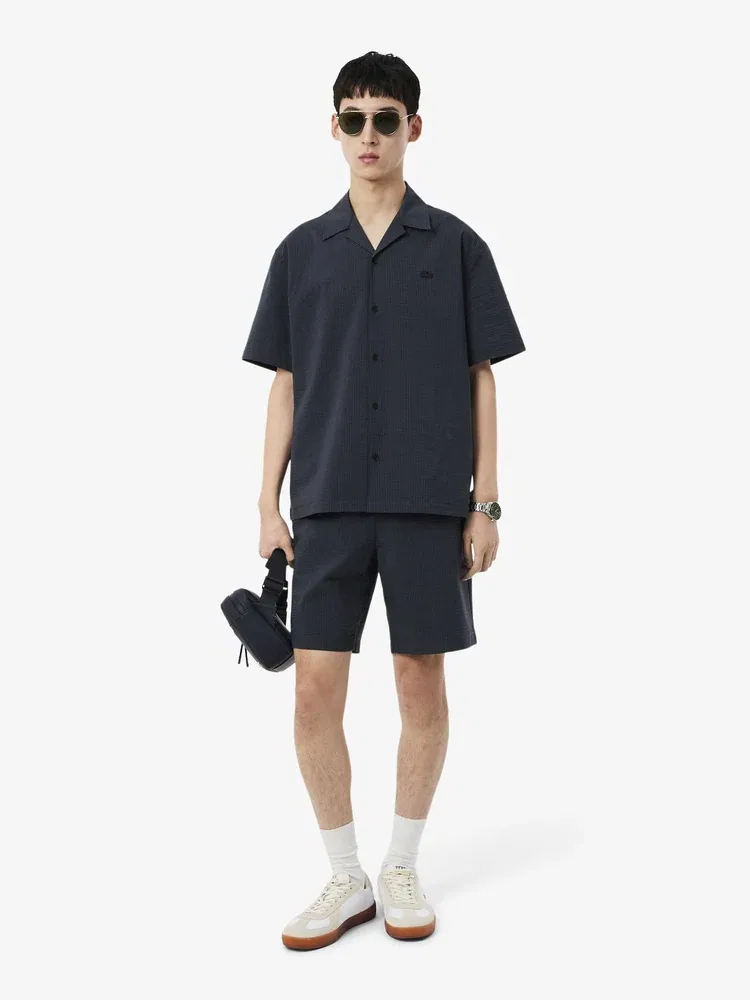 Шорты из вафельной ткани LACOSTE, Grey — фото 4