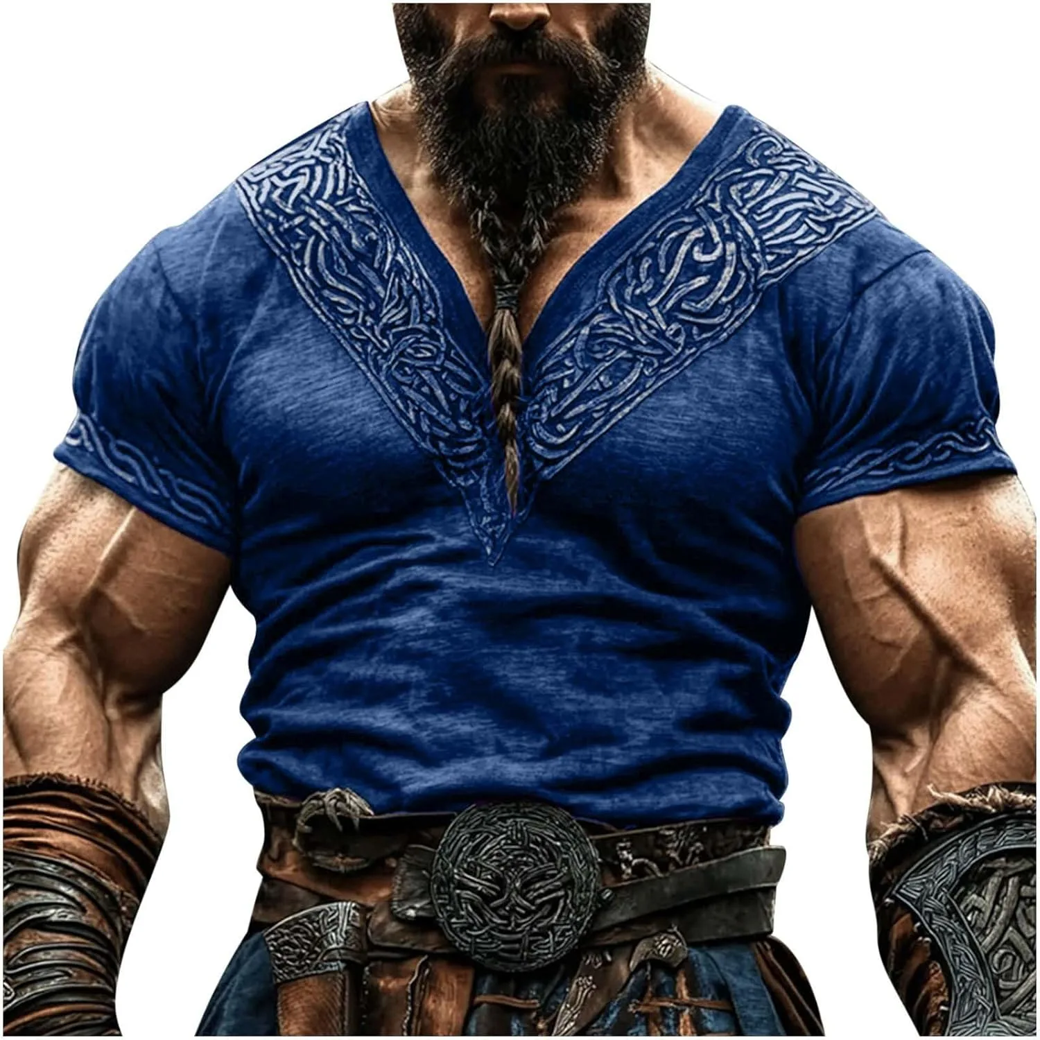 

Мужская футболка с принтом slim v-образным вырезом