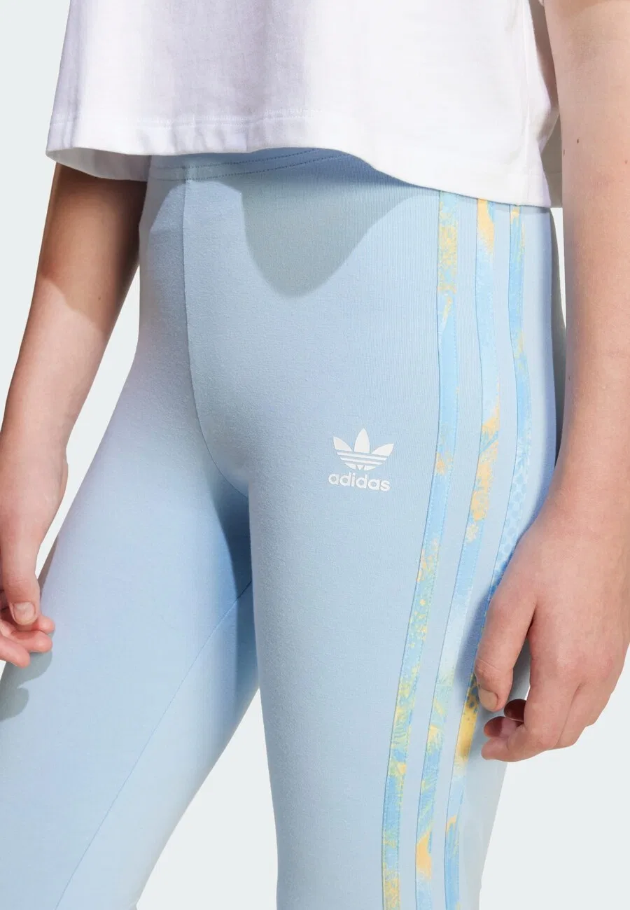 Узкие леггинсы ADIDAS ORIGINALS «Леггинсы» светло-голубого цвета — фото 4