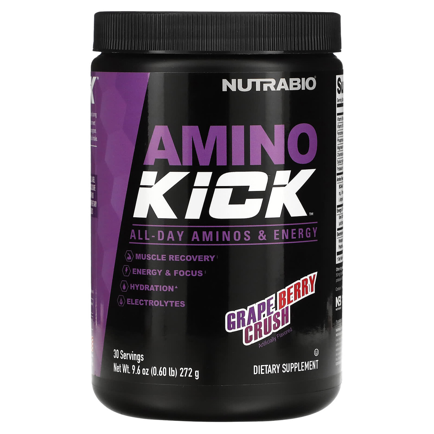 

Добавка Nutrabio Labs Amino Kick, виноград / ягоды, 272 г