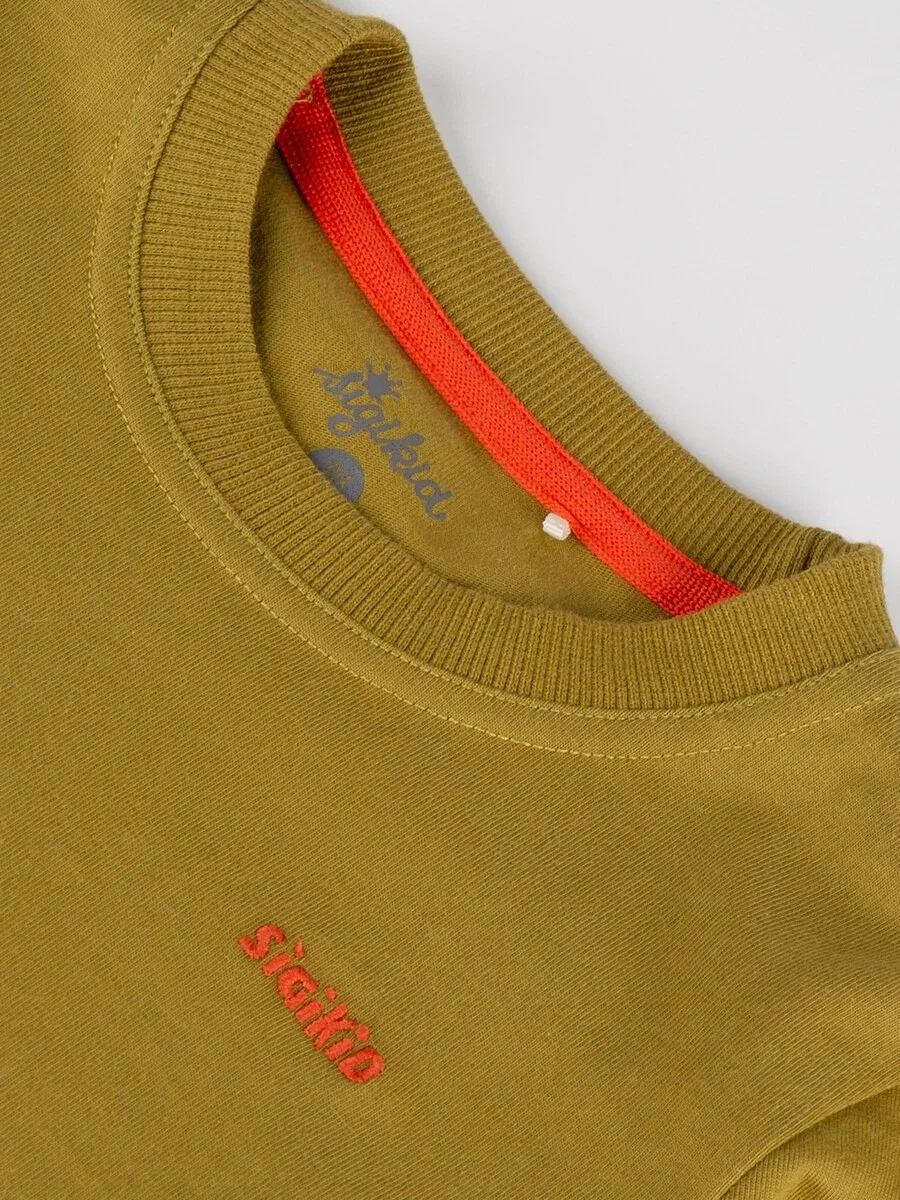 Футболка SIGIKID 'Langarmshirt Dino Fun' зеленого цвета — фото 4