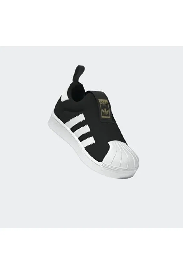 Детские повседневные кроссовки для девочек с полосками Superstar 360 I GX3233 Adidas, Cblack Ftwwht Goldmt — фото 4