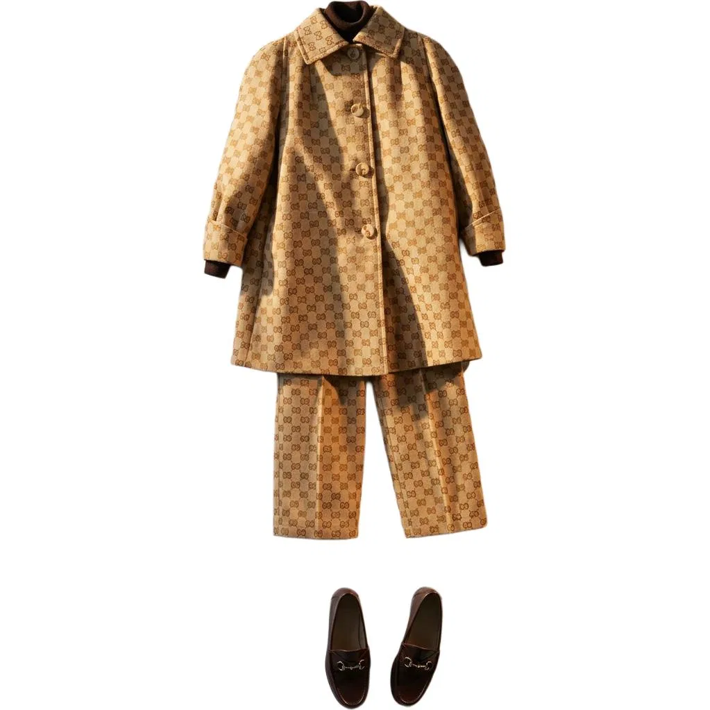 Детские брюки Sand & Dark Brown GUCCI — фото 4